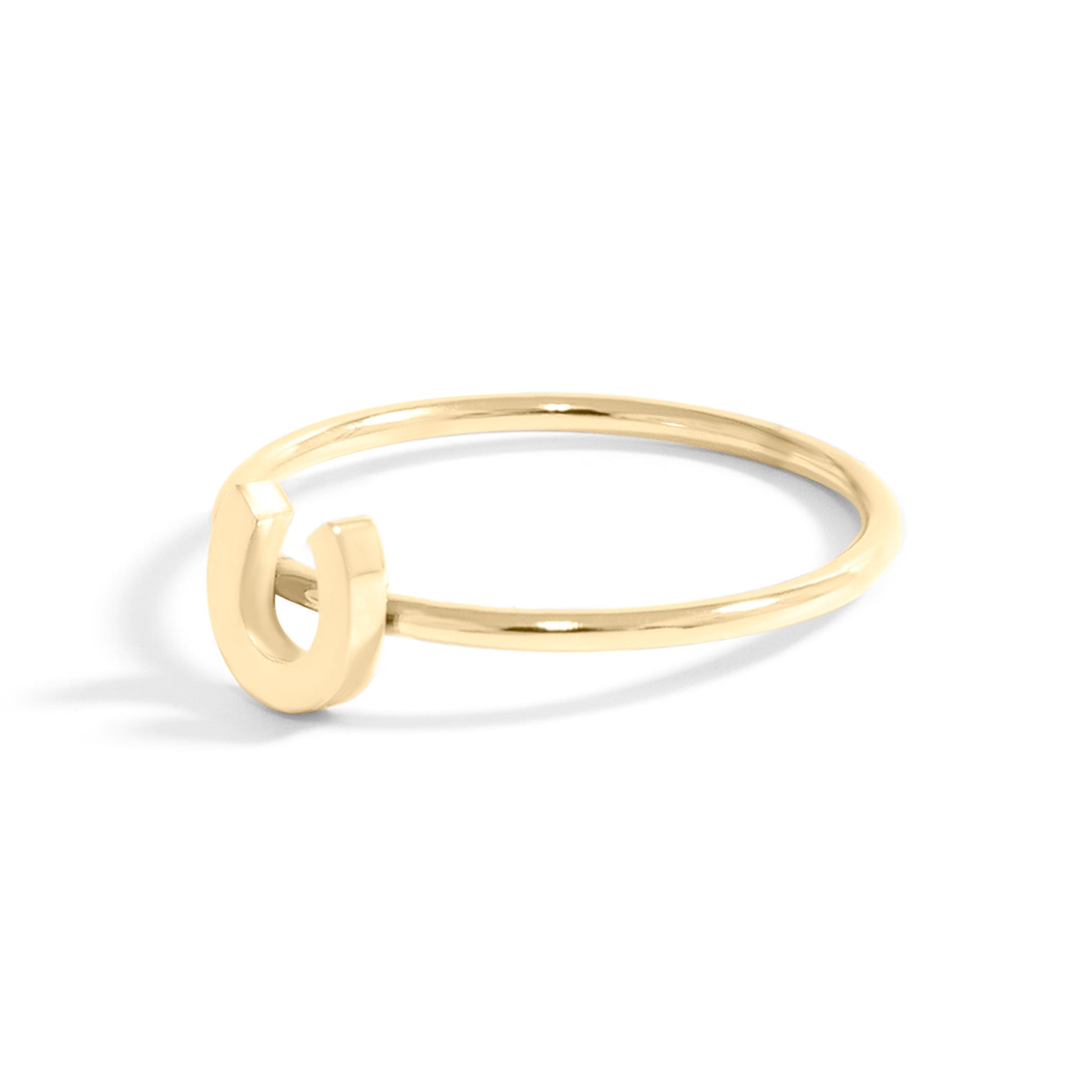 18K Gold PVD Stainless Steel Horseshoe Symbol Ring / ZRJ0001、mySite、dreamappss