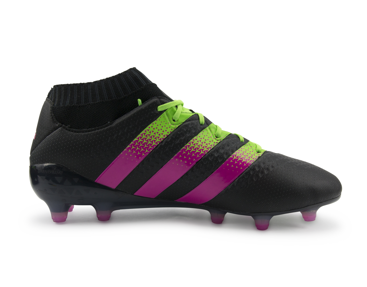 adidas Men's ACE 16.1 PrimeKnit FG/AG Black/Shock Pink/Solar Green、mySite、bottomscart