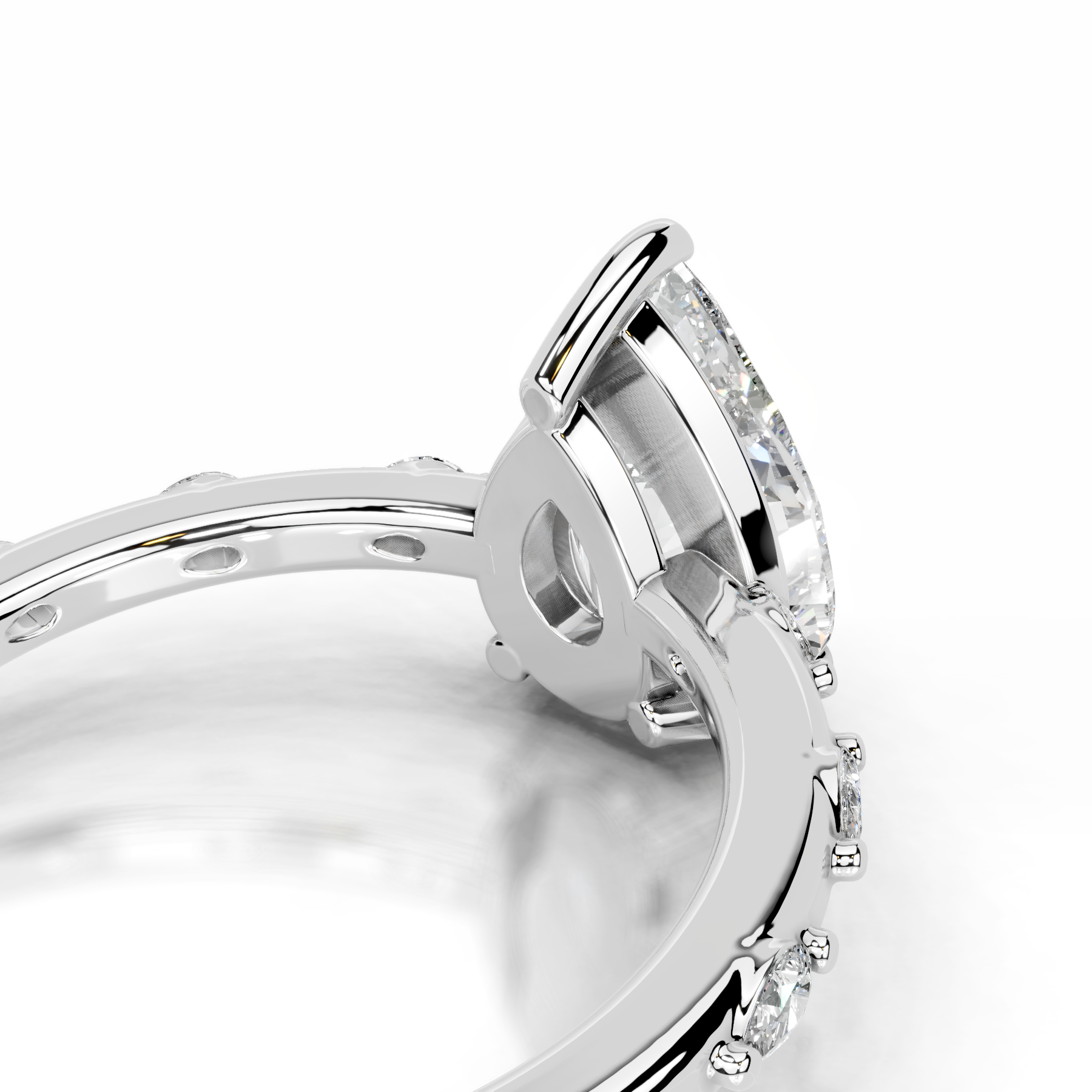 Nadya Lab Grown Diamond Ring (2.2 Carat) -Platinum、mySite、hinf8tx79