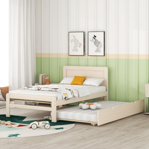 Modern Design Twin Size Platform Bed Frame with 2 Drawers for Grey Color、、xpatfood