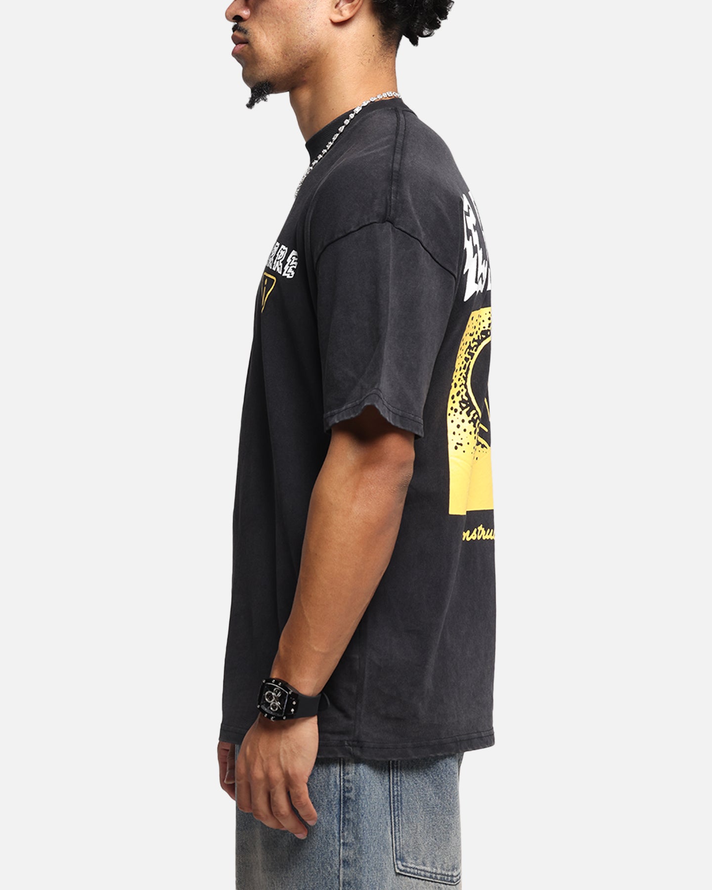 Carre Construction T-Shirt Black Acidwash、mySite、zt4zffjzw