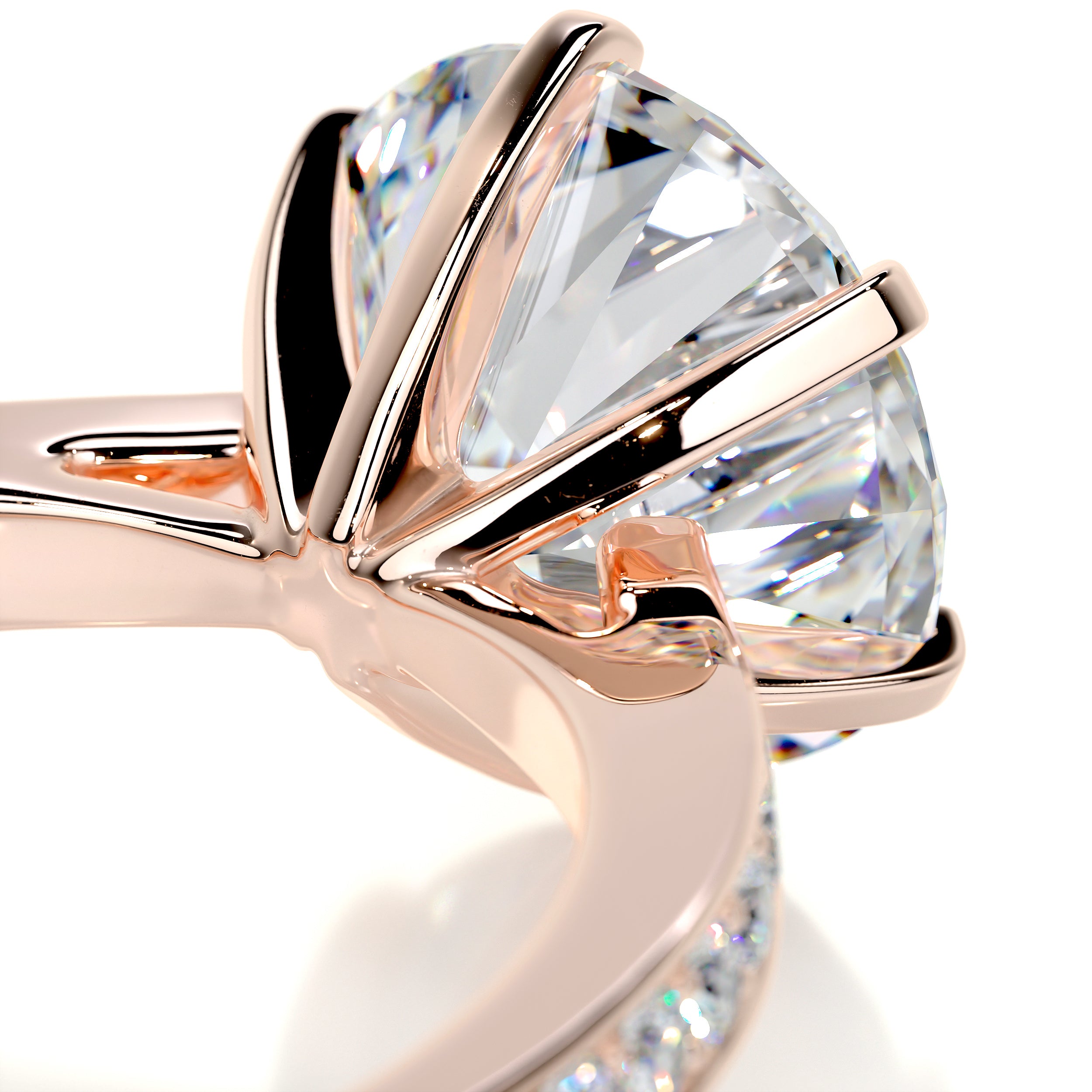 Talia Moissanite & Diamond Ring -14K Rose Gold、mySite、hinf8tx79