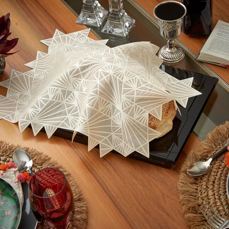 Magen David Challah Cover - Cream、mySite、topwebapps