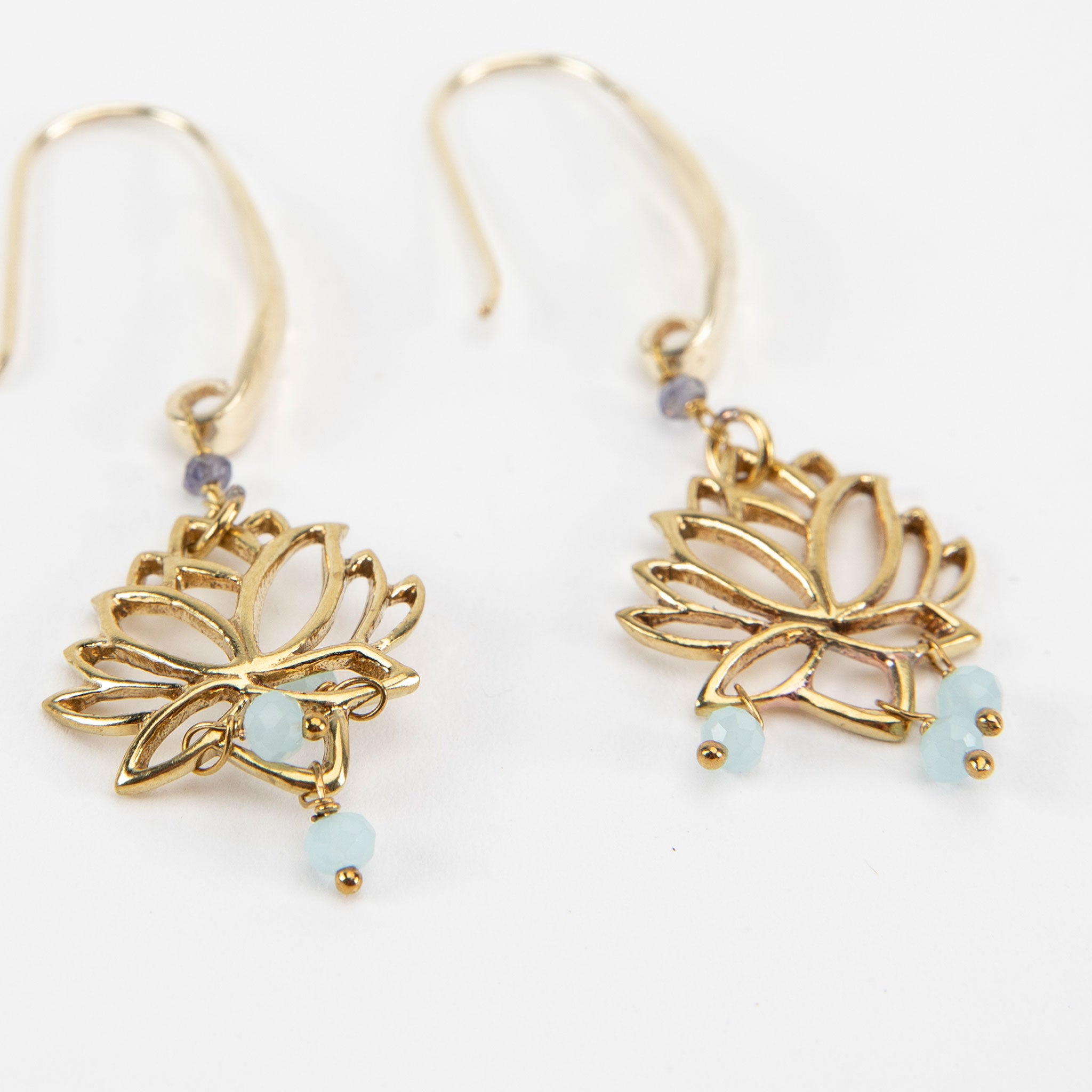 Lotus Flower Dangle Earrings、mySite、topwebapps