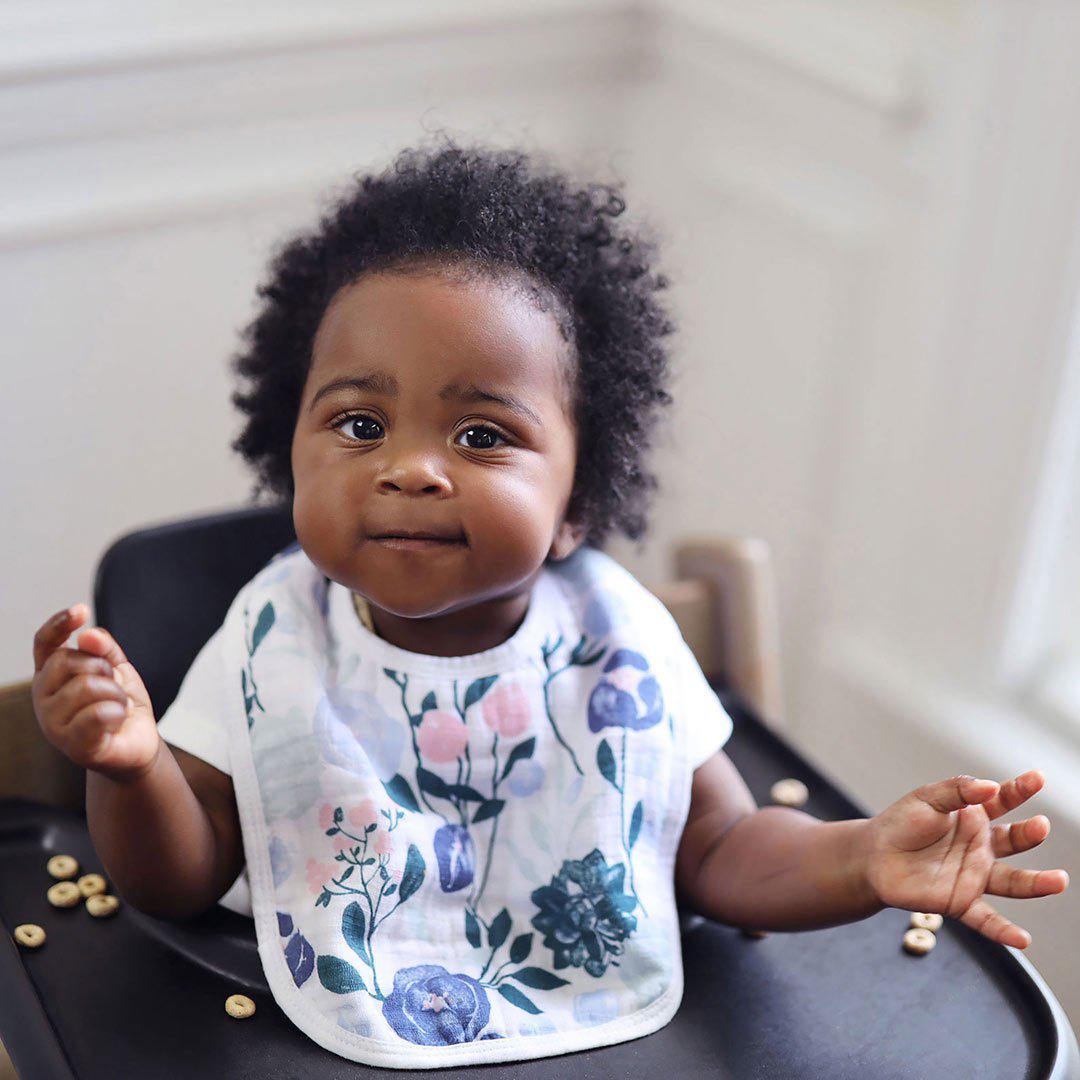 aden + anais Essentials Snap Bibs - Flowers Bloom - 3 Pack、mySite、merchandisen