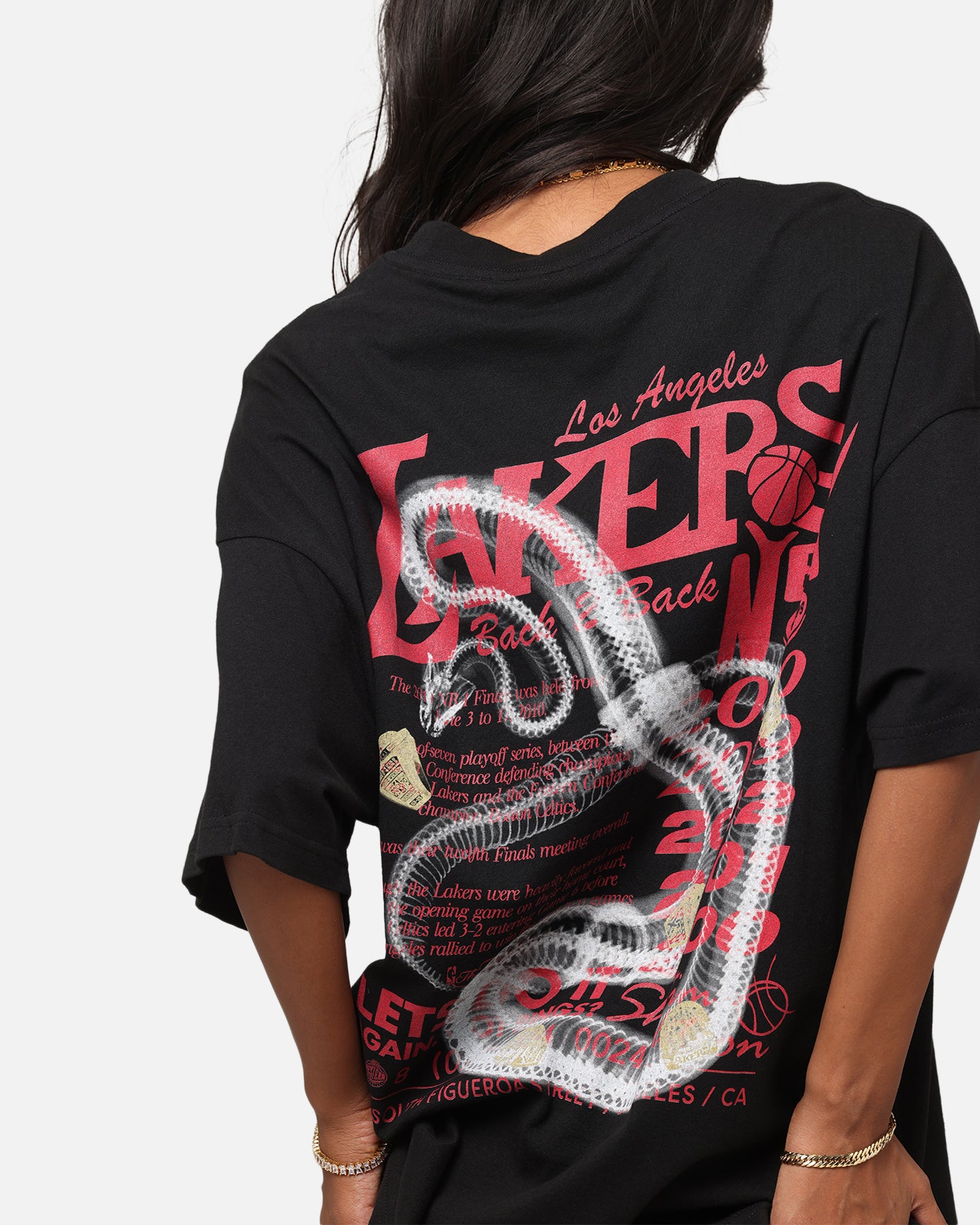 Mitchell & Ness Los Angeles Lakers Radiograph Gold Rings T-Shirt Faded Black、mySite、zt4zffjzw