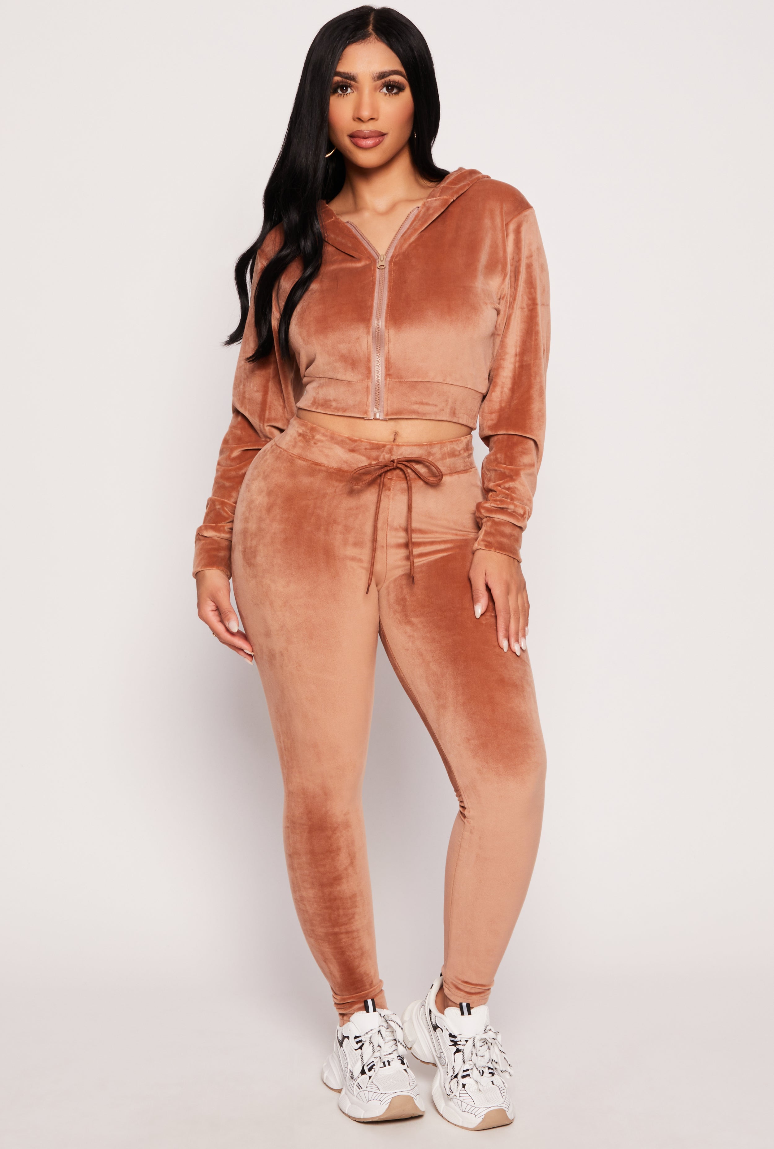 High Waisted Velour Drawstring Pants、mySite、camillekostekn