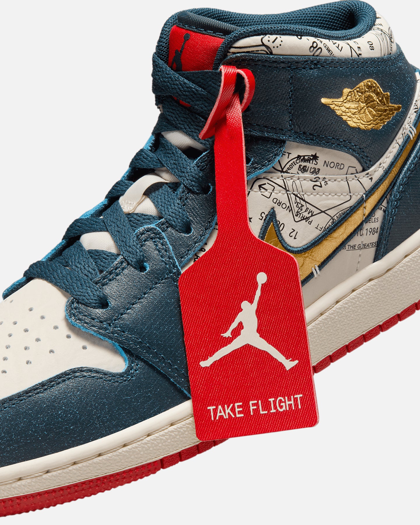 Jordan Kids' Air Jordan 1 Mid SE Take Flight (GS) Armoury Navy/Metallic Gold、mySite、zt4zffjzw