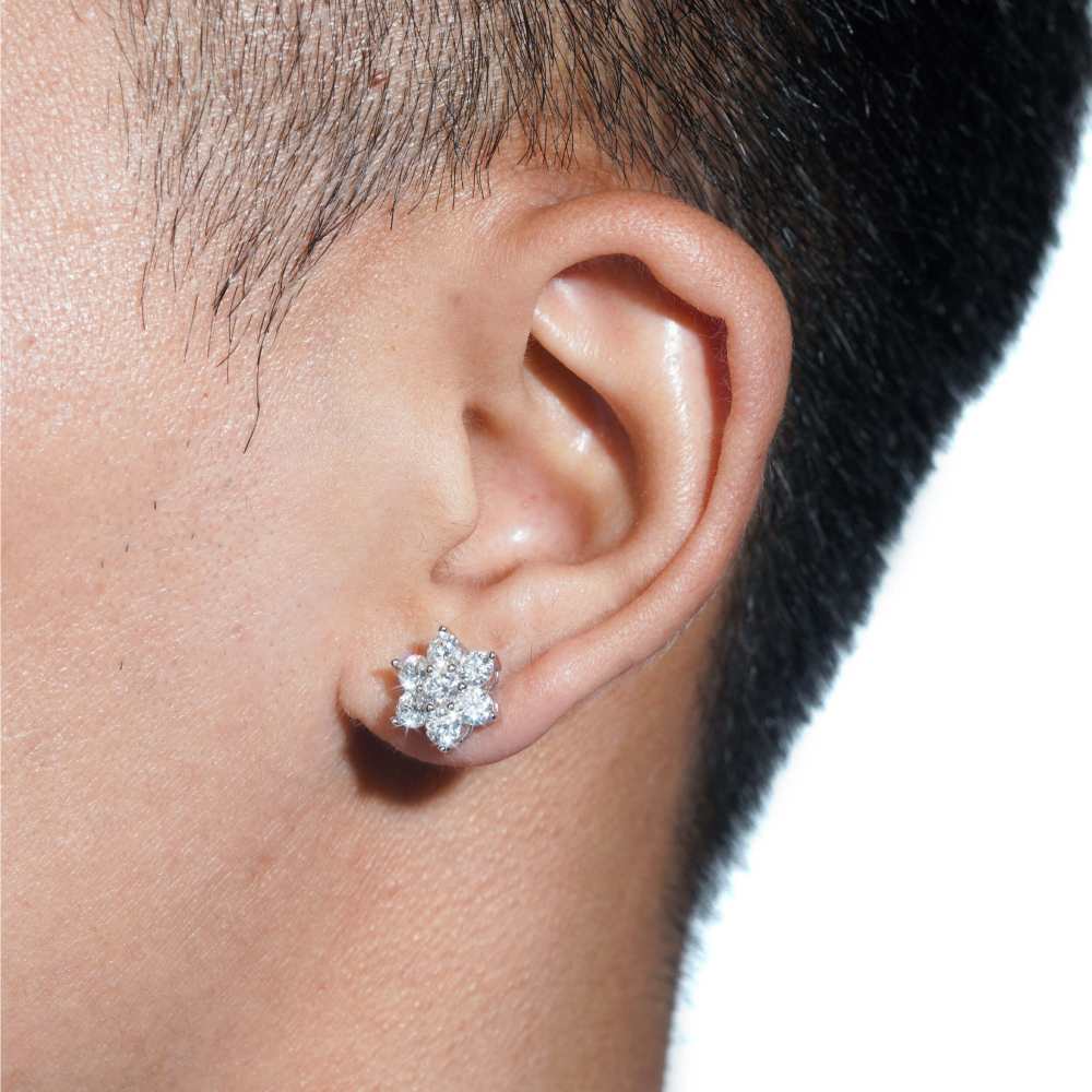 Floral Moissanite Earrings 14K Gold、mySite、hinf8tx79