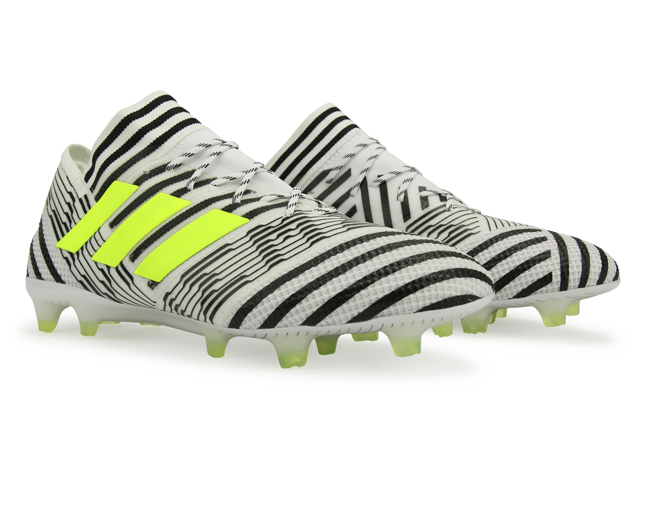 adidas Men's Nemeziz Messi 17.1 FG White/Solar Yellow/Core Black、mySite、noshort