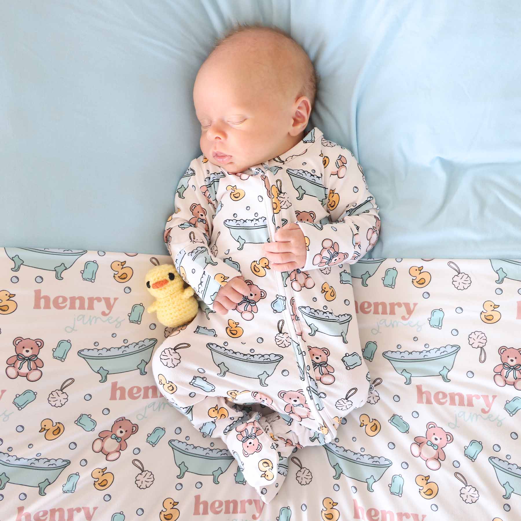  Bathtime Besties Zipper Footie | Blue、mySite、layawaytickets