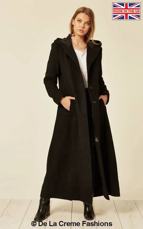  Oversized Wool Blend Hooded Long Coat、mySite、justintrudeaud
