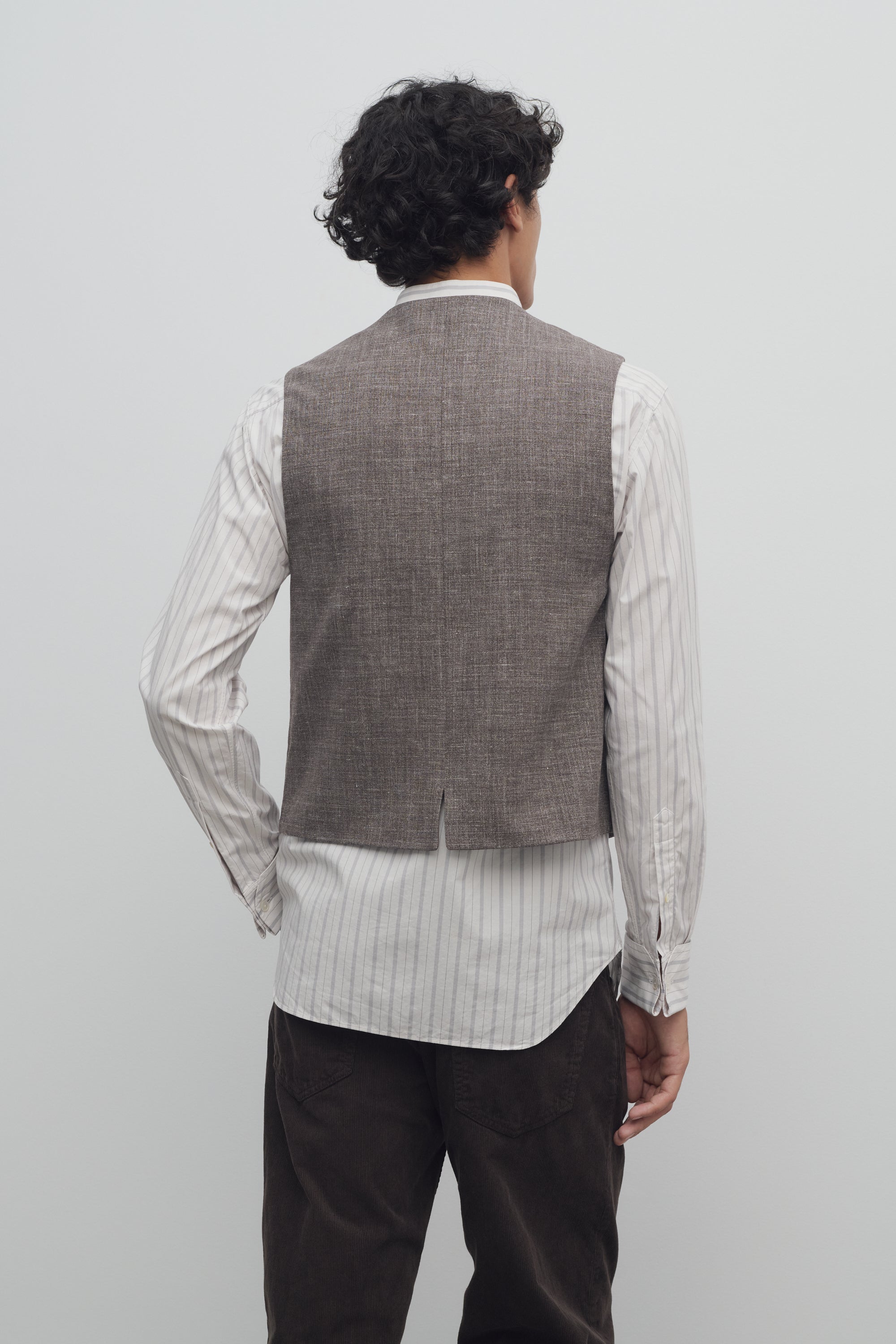 Yuri Vest in Silk, Linen, and Virgin Wool、mySite、aoinhome