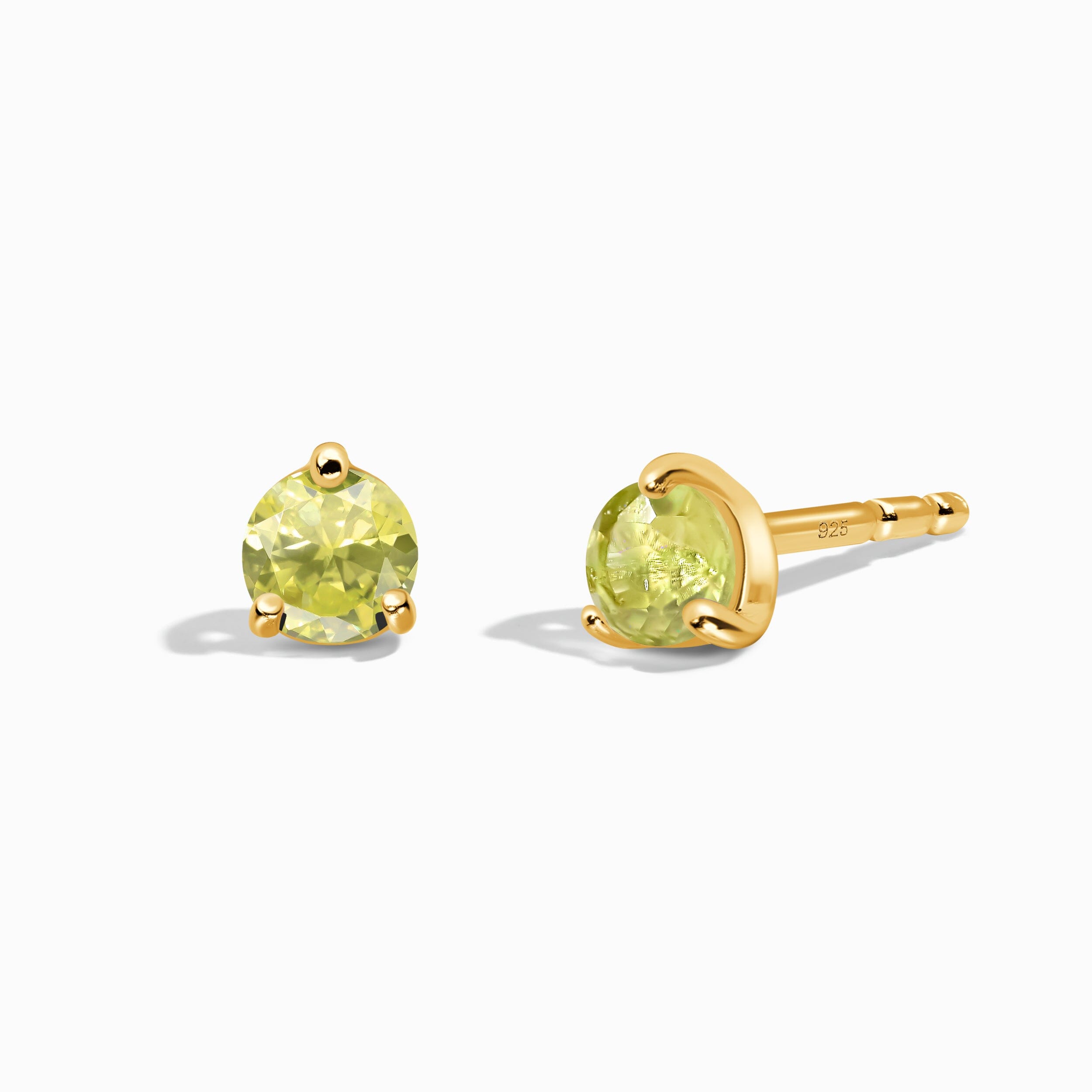 Peridot Round Studs - August Birthstone、mySite、hinf8tx79