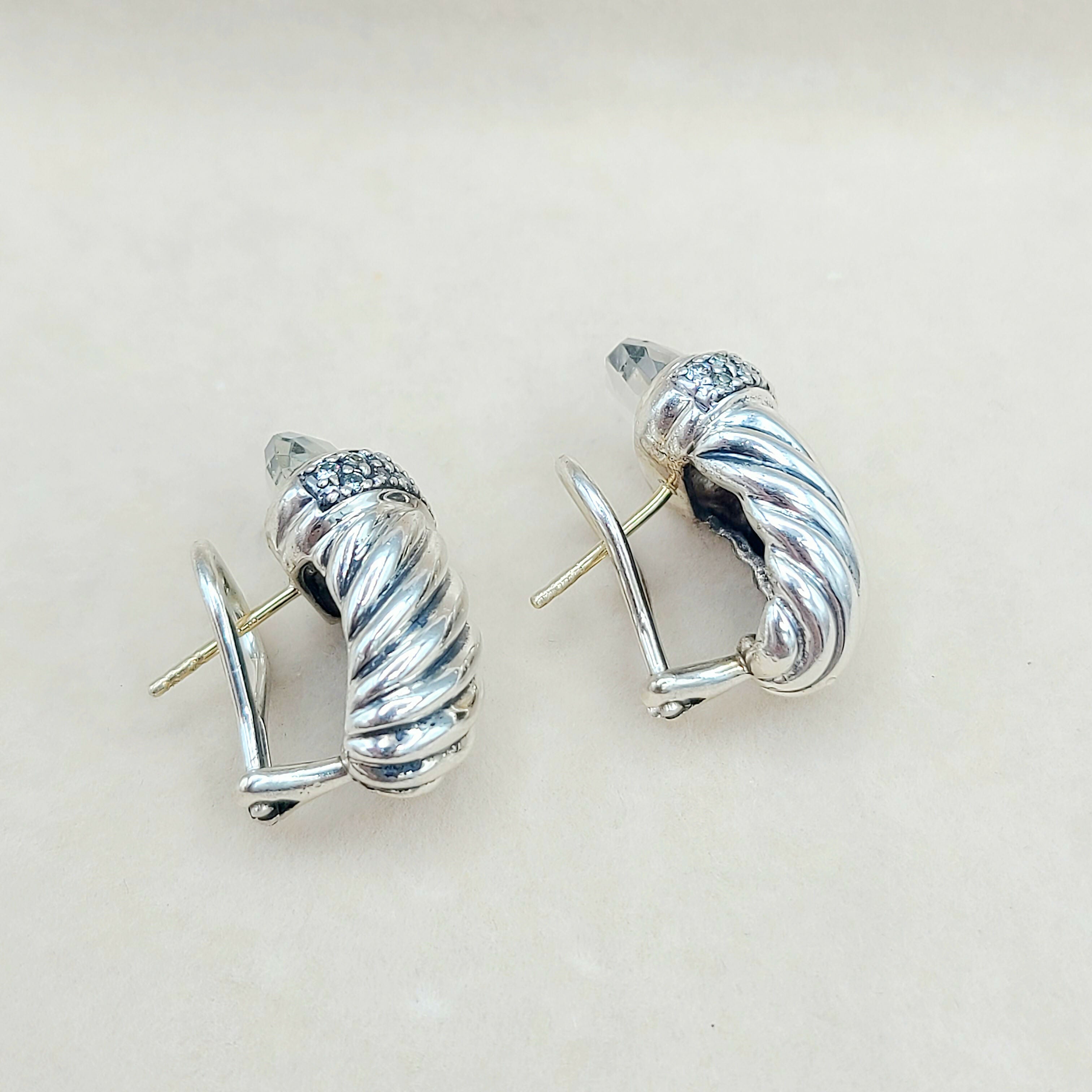 David Yurman Waverly Prasiolite Diamond Earrings、mySite、hinf8tx79
