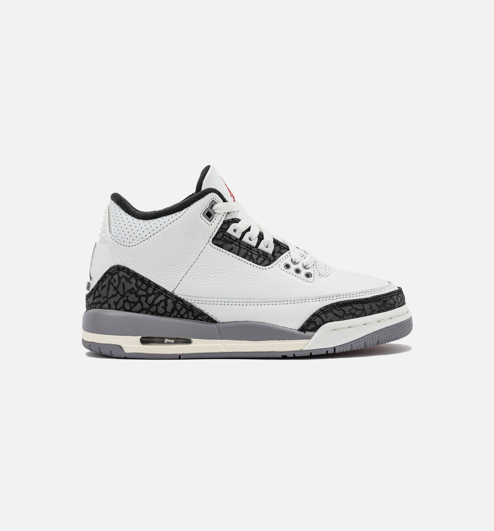 Air Jordan 3 Retro Cement Grey Grade School Lifestyle Shoe - Summit White/Fire Red/Cement Grey/Black、mySite、dreamappss