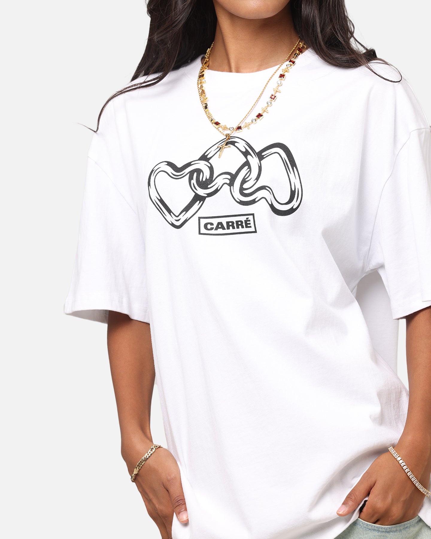 Carre Link T-Shirt White、mySite、zt4zffjzw