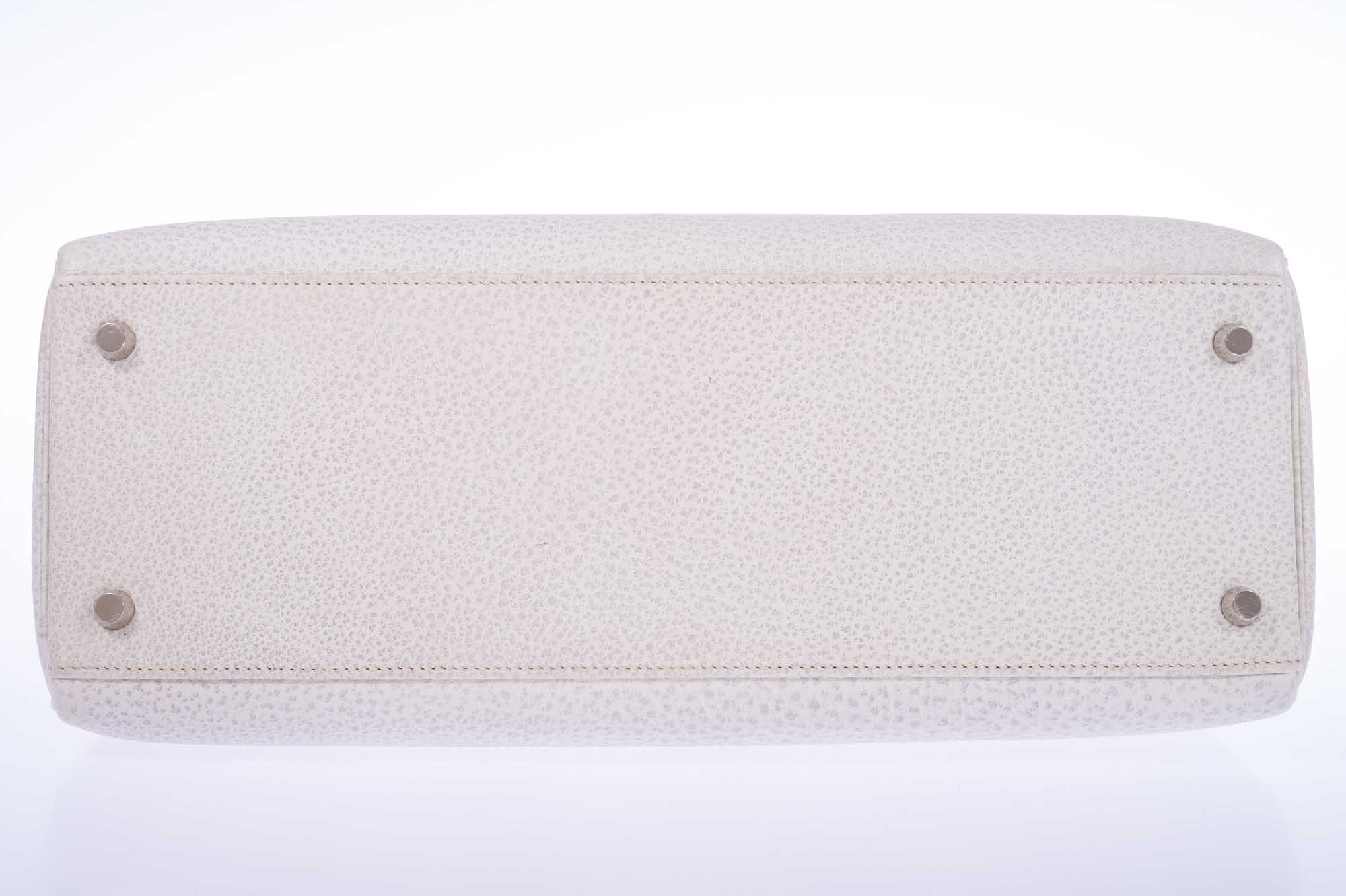 Hermès Kelly 35 Retourne White Dalmatian Buffalo Skipper Palladium Hardware、mySite、garminoutage.com