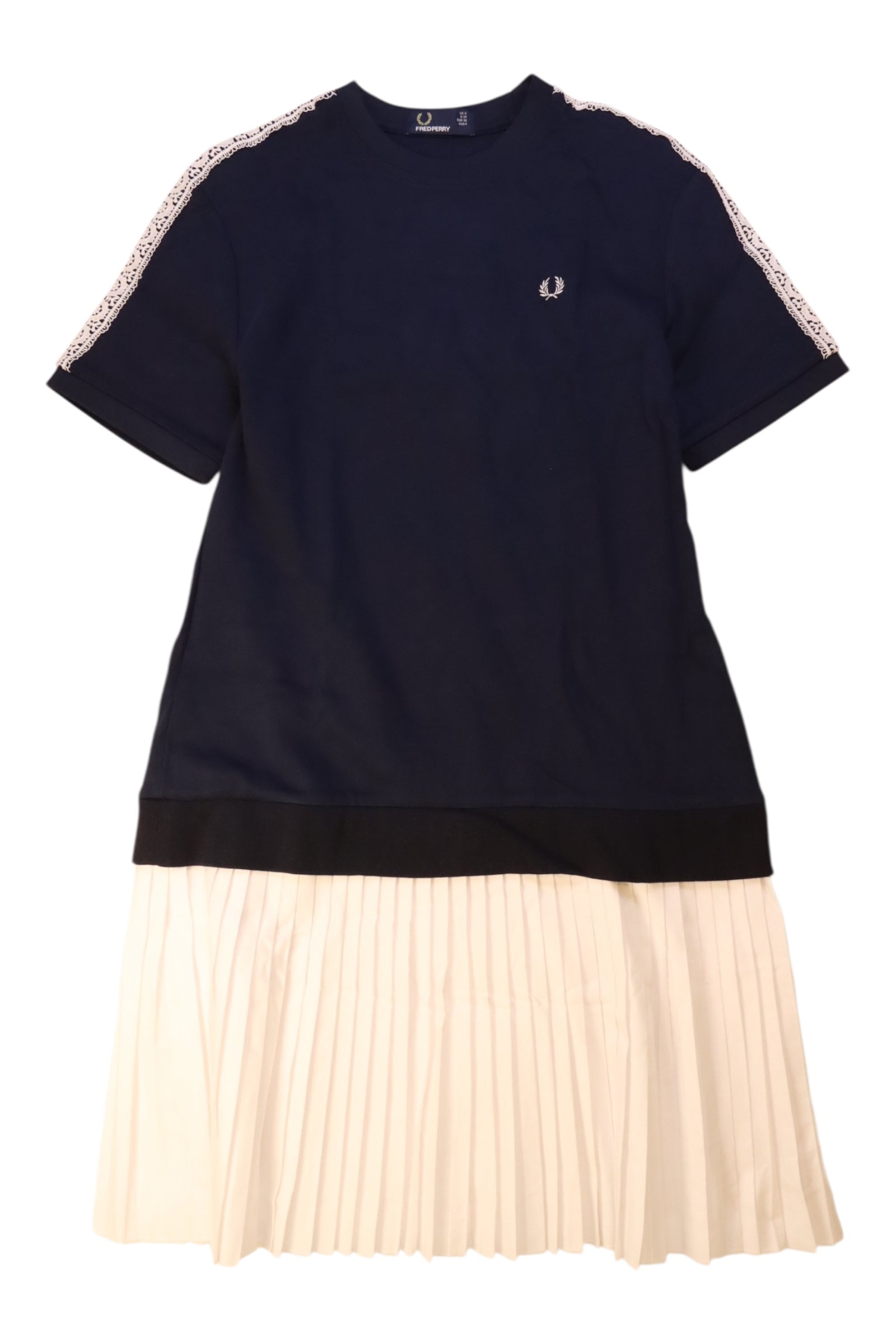 Fred Perry Short Sleeve Pleated Dress - Size 14Y、mySite、g9winljtr