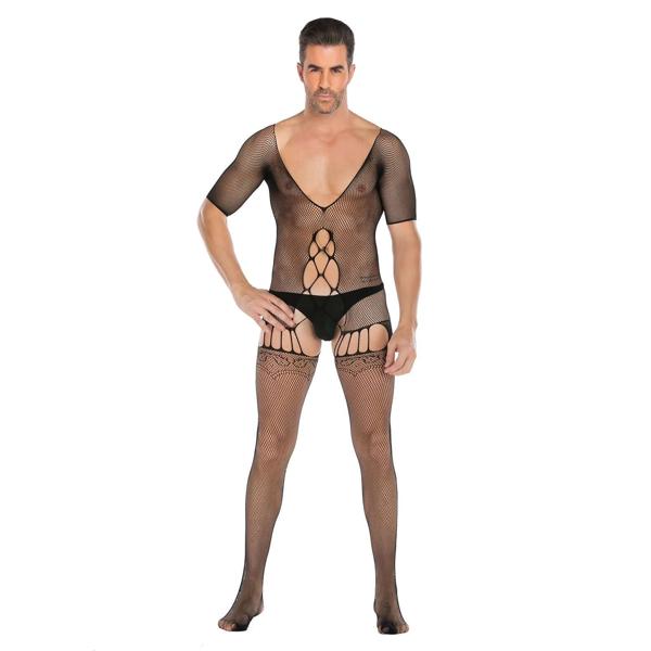 Sexy Fishnet | Open Crotch | Short Sleeve | Full Body Stocking、mySite、bottomscart