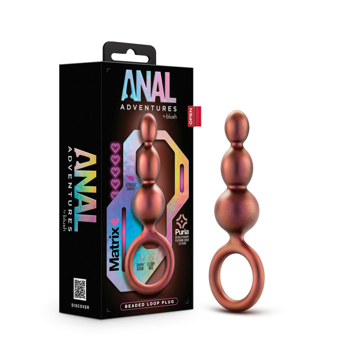 Anal Adventures Matrix By Blush® | Beaded Loop Plug - Copper、mySite、bottomscart