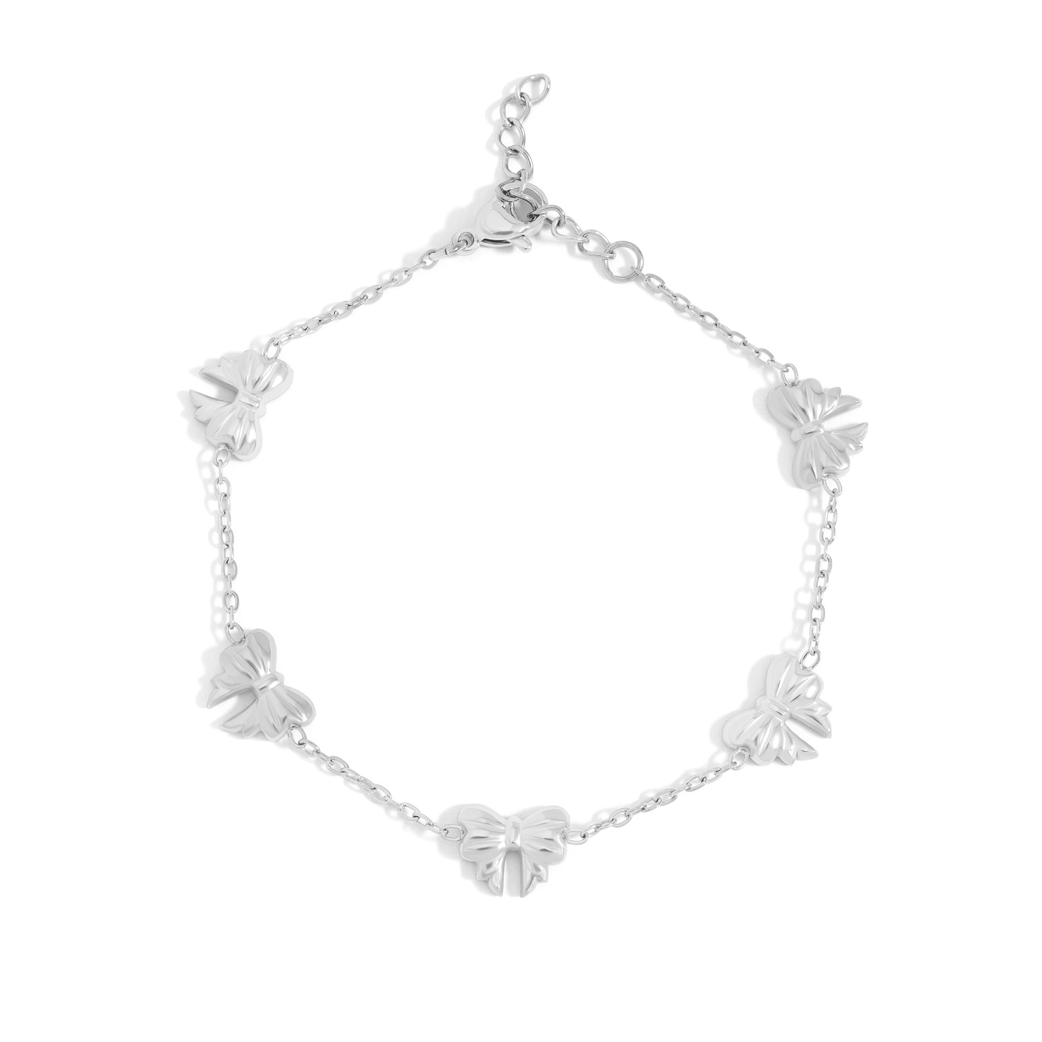 18K Gold PVD Stainless Steel Bow Station Bracelet / BRJ1069、mySite、dreamappss