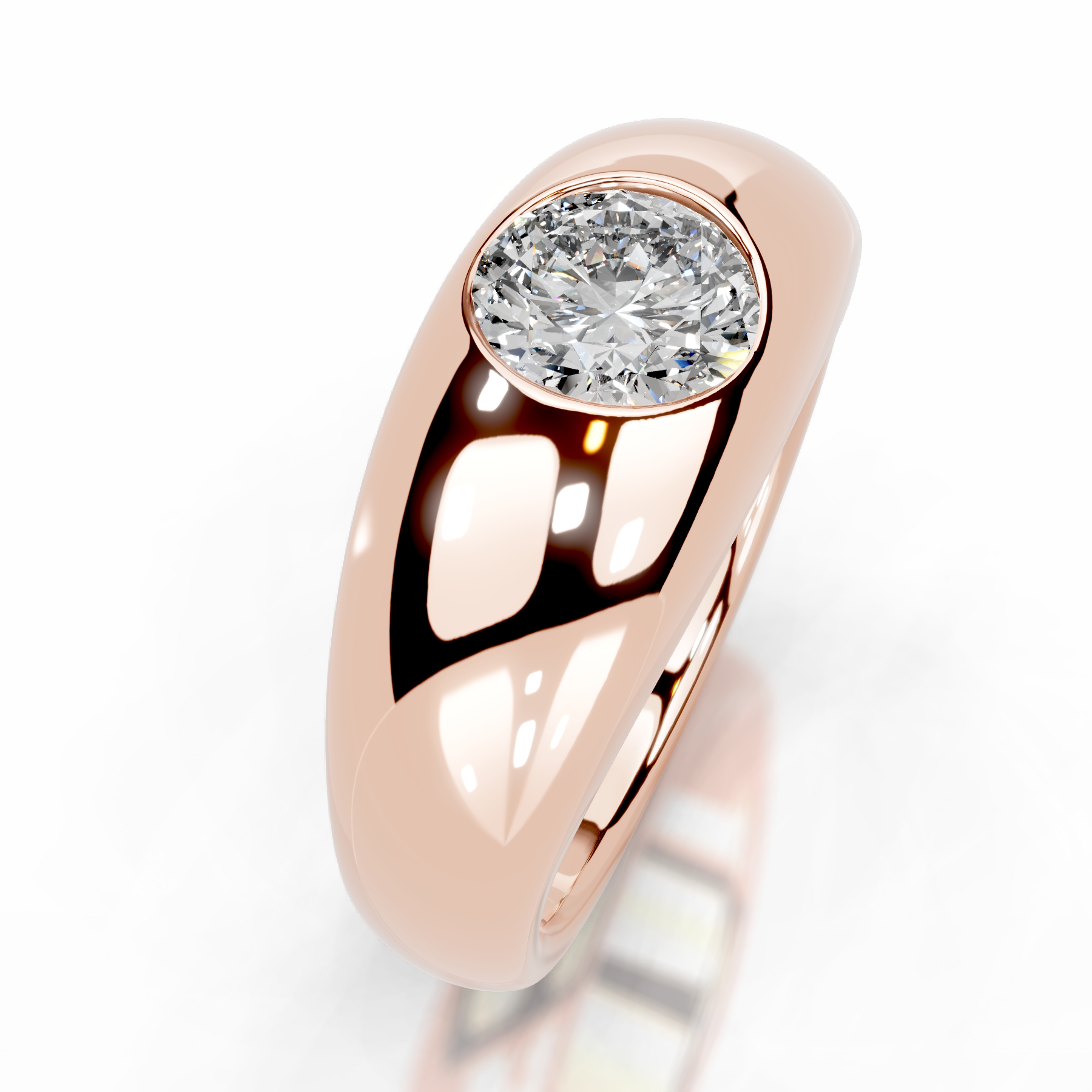 Jayla Lab Grown Diamond Ring (1 Carat) -14K Rose Gold、mySite、hinf8tx79