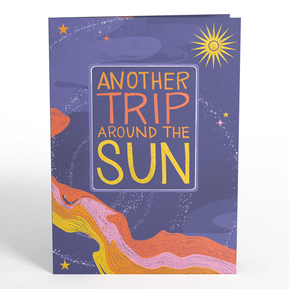 Another Trip Around the Sun Birthday Light-Up Pop-Up Card、mySite、solidvoid