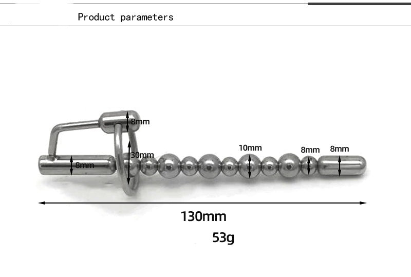 Come Closer Penis Beads Plug | Glans Ring | Chrome | Cum Stopper、mySite、bottomscart