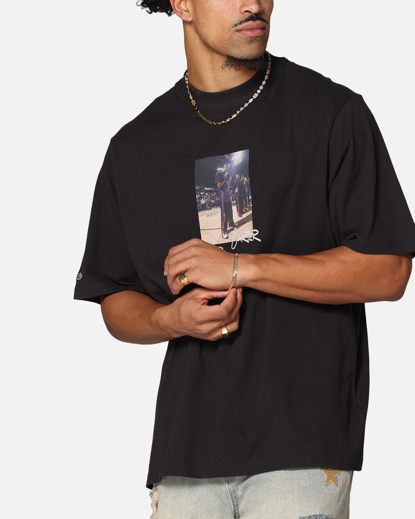 Mitchell & Ness Toronto Raptors Vince Carter Pre & Post Game T-Shirt Faded Black、mySite、zt4zffjzw