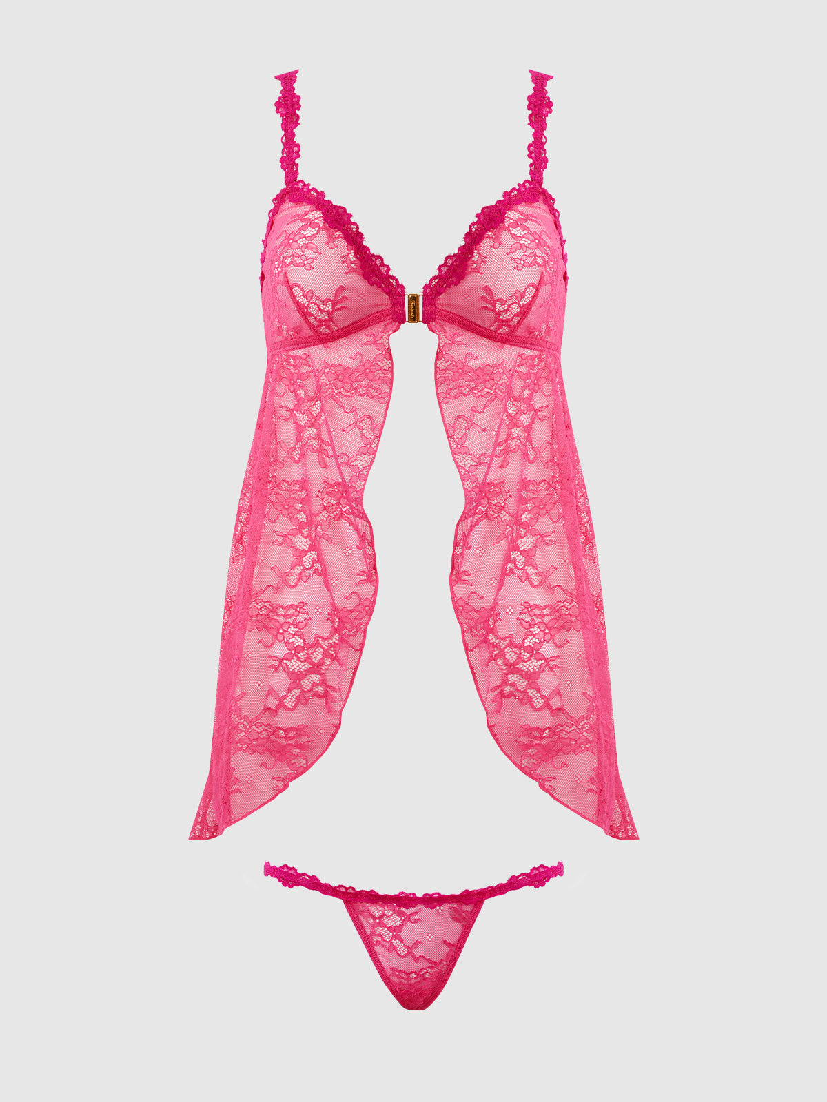 Pia Lace Flyaway Front Babydoll With Front Clasp、mySite、bengalsvssteelers