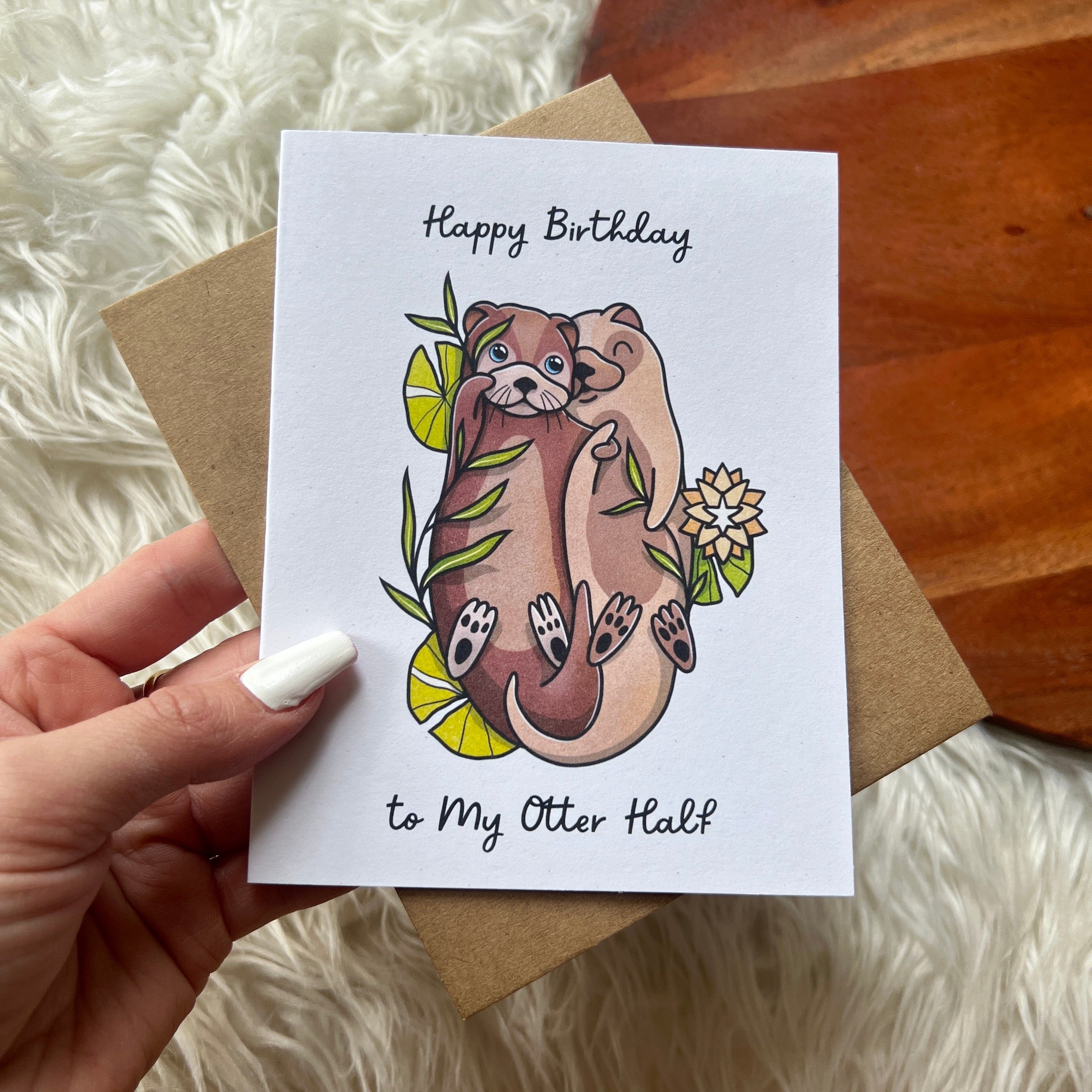  Happy Birthday to my Otter Half Birthday Card Pun、mySite、ghnorth