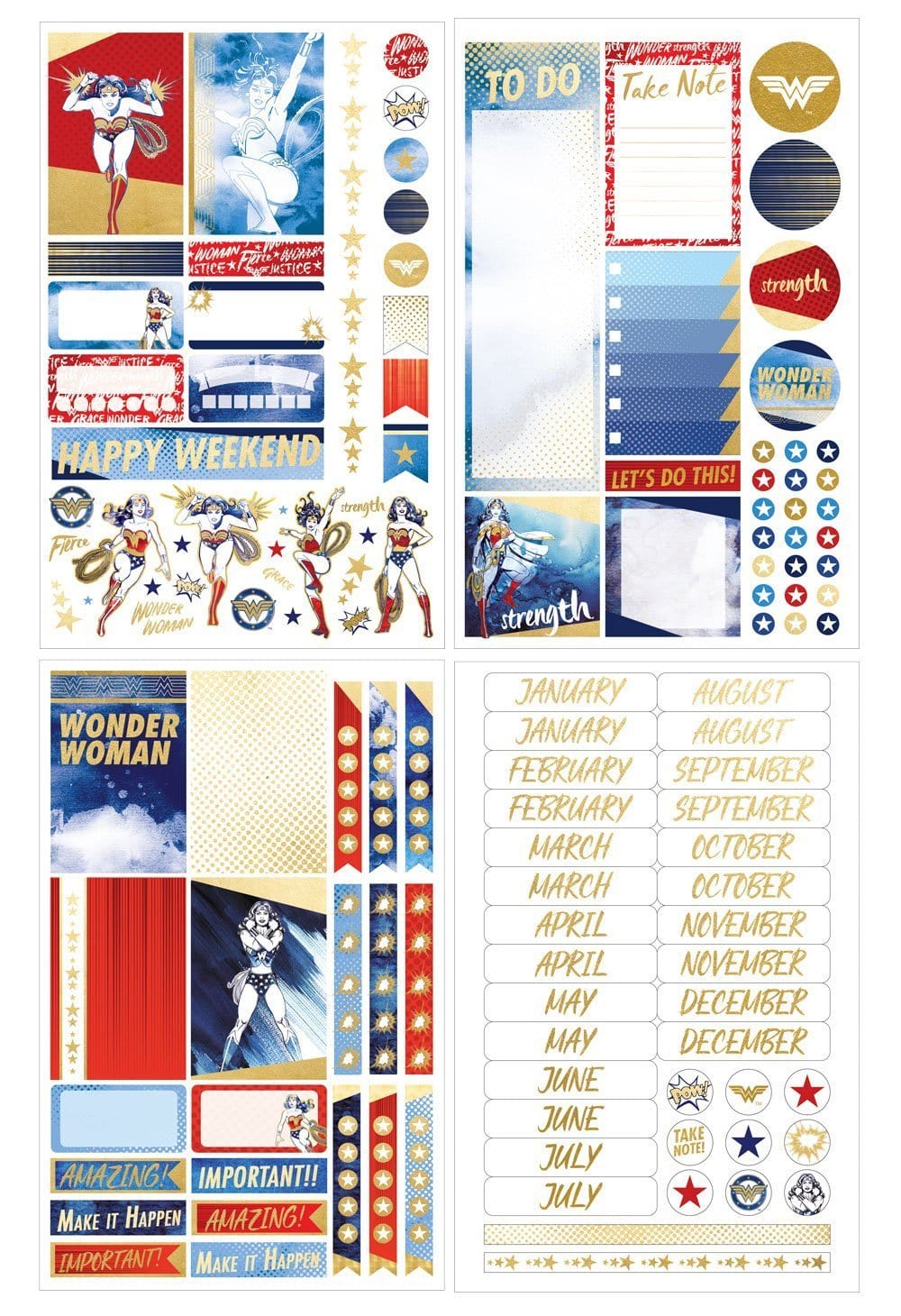  Weekly Planner Set - Undated Wonder Woman、mySite、ghnorth