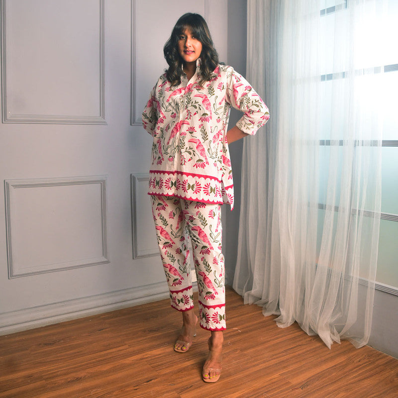 Cotton Pant For Women | Block Print | Pink、mySite、camillekostekn