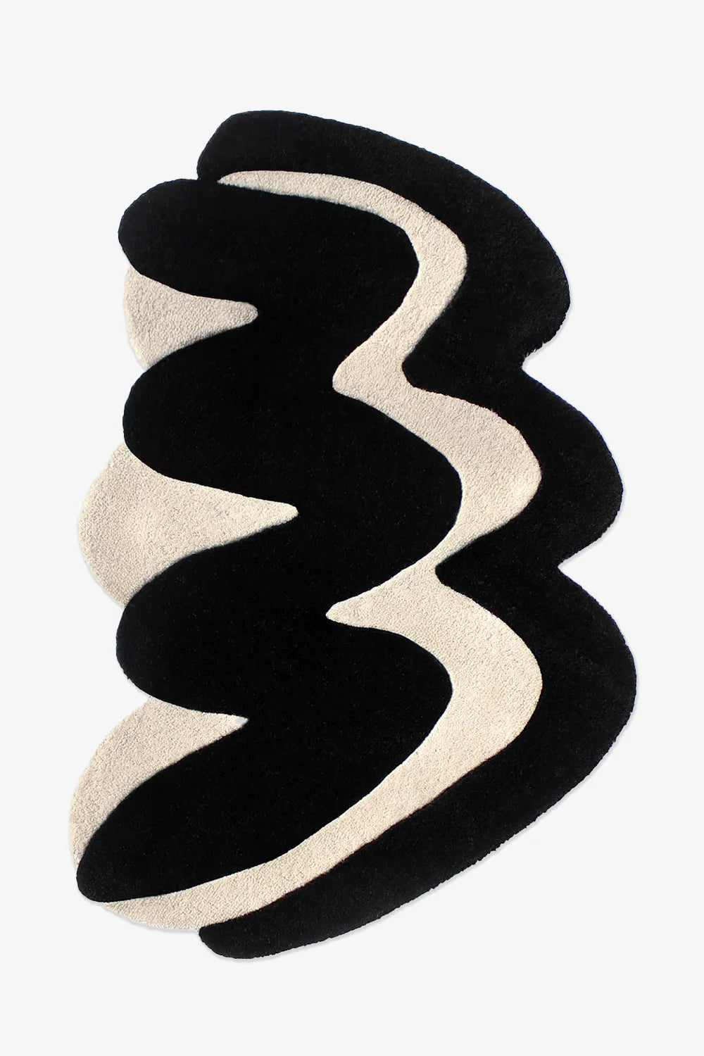 Wavy Zig Zag Hand Tufted Wool Rug、mySite、gigharbornorthrealestate