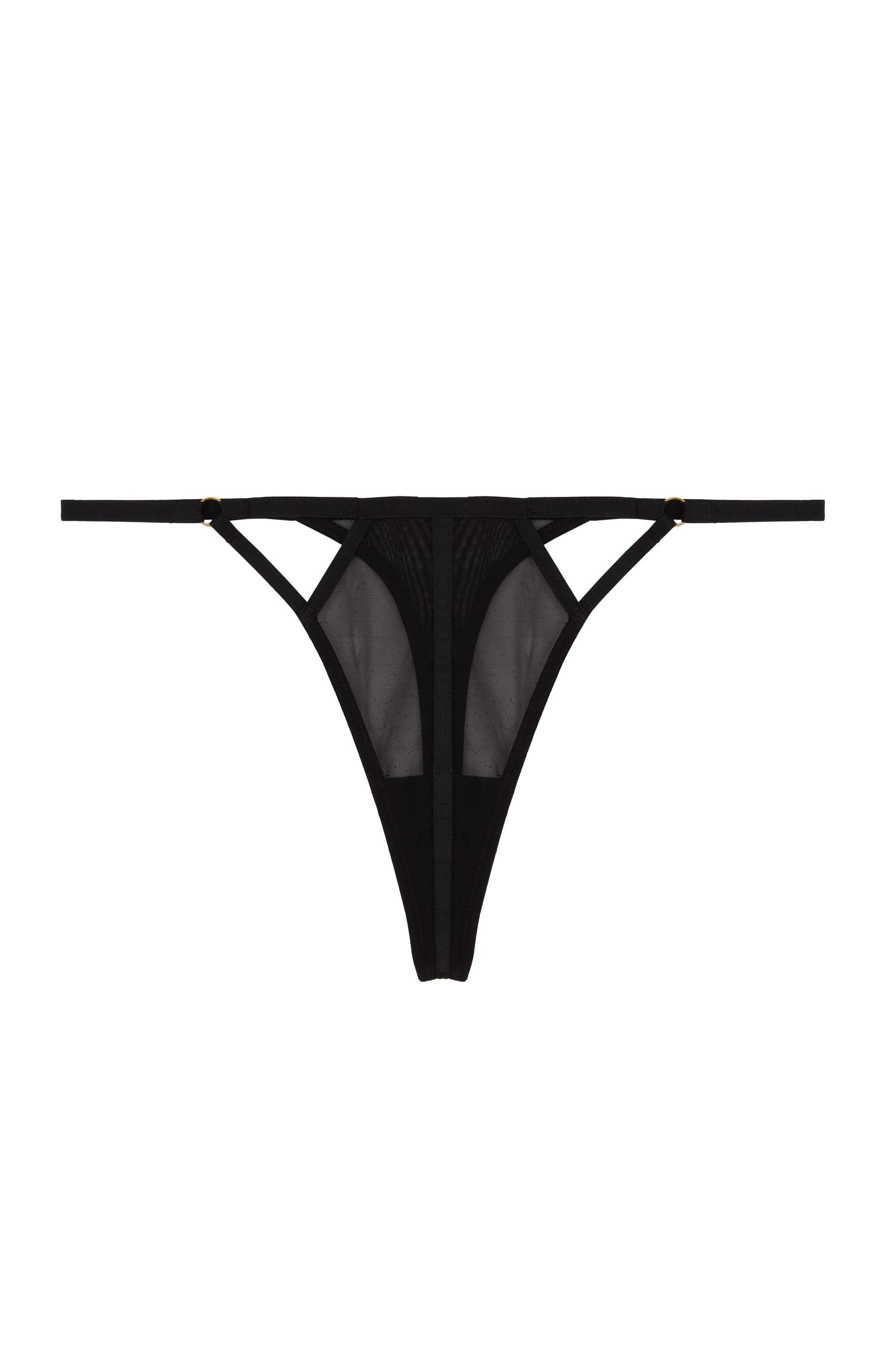 Emilia Black Mesh Thong、mySite、bengalsvssteelers