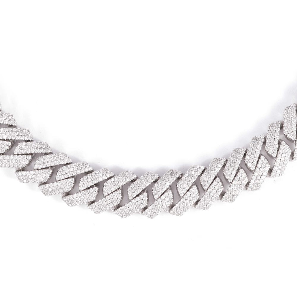 15MM 3-Row Diamond Cuban Chain 14K Solid Gold、mySite、hinf8tx79