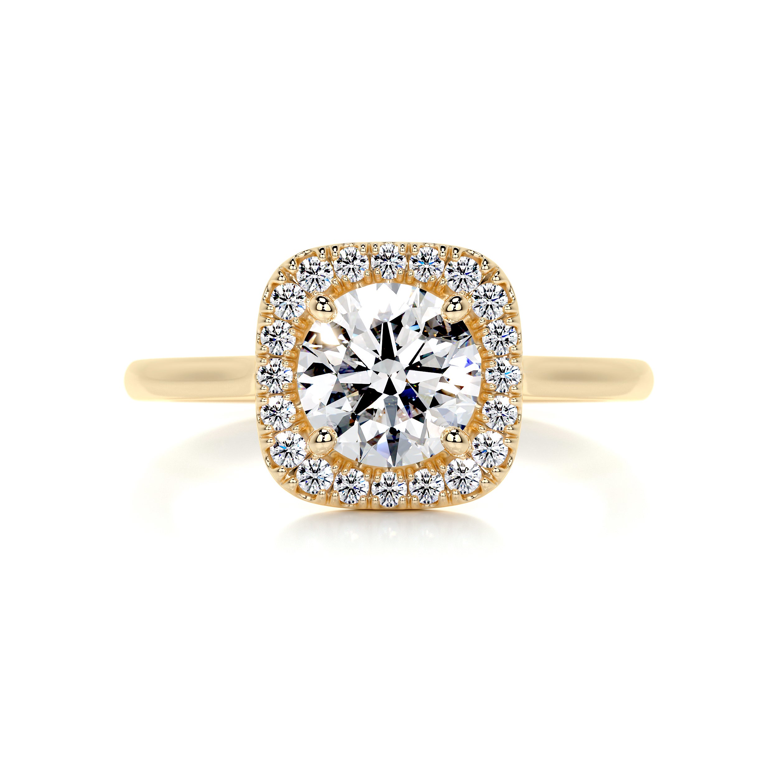 Claudine Diamond Engagement Ring -18K Yellow Gold、mySite、hinf8tx79