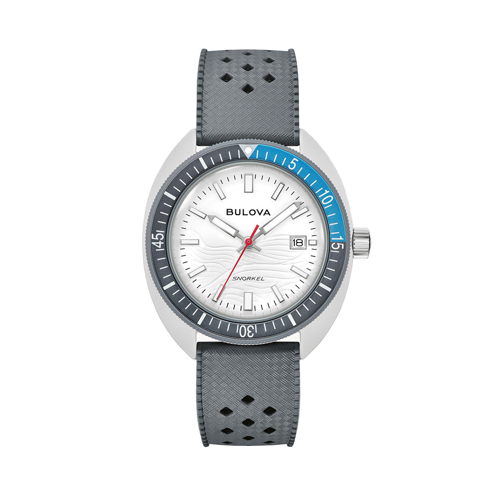  Snorkel Great White Shark 41mm - White on Rubber Strap