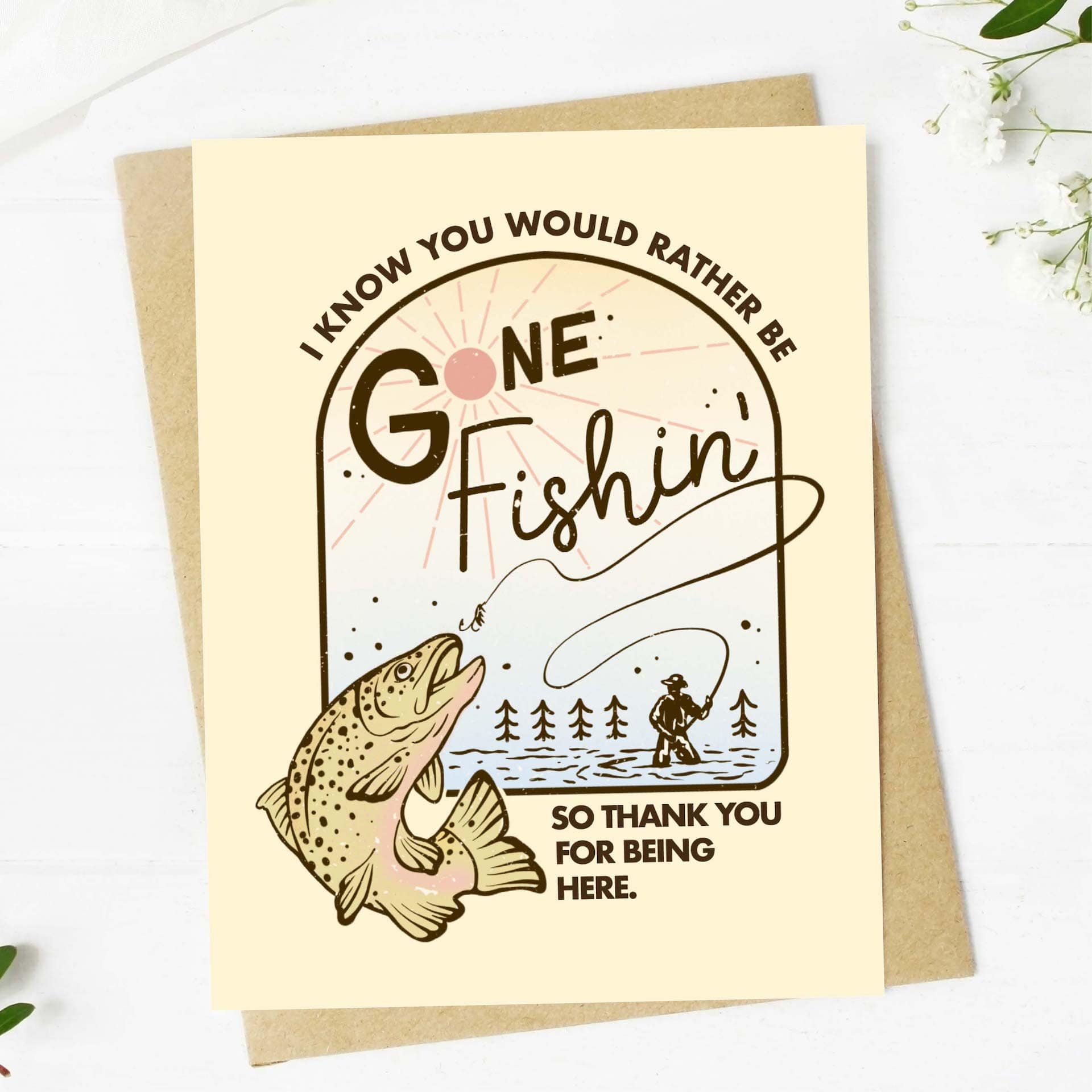  I Know You'd Rather Be Fishing Greeting Card、mySite、elrpsem3k