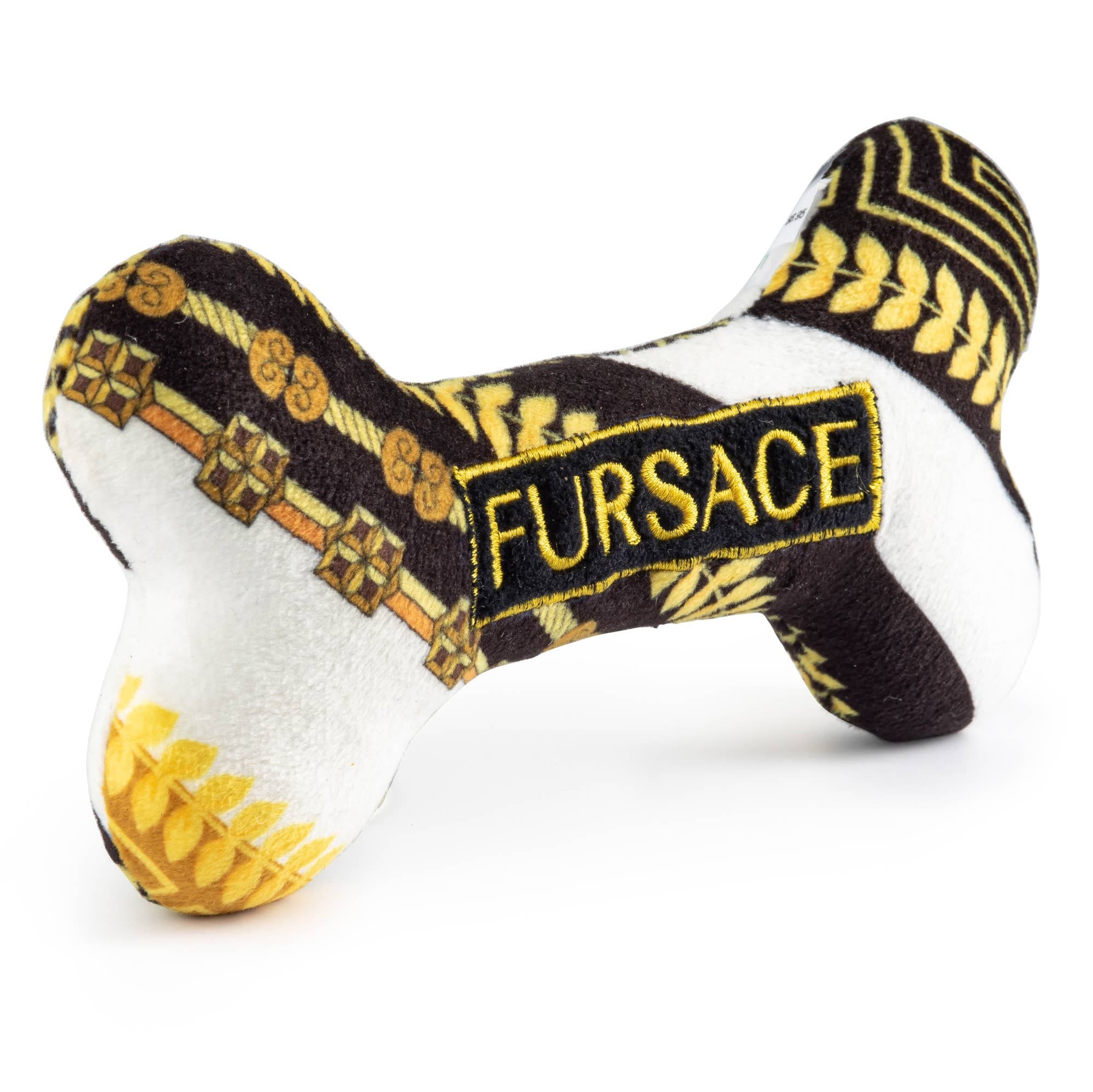 Fursace Bone for Dogs with Squeaker Inside Plush Parody Pet Chew Toy、mySite、g9winljtr