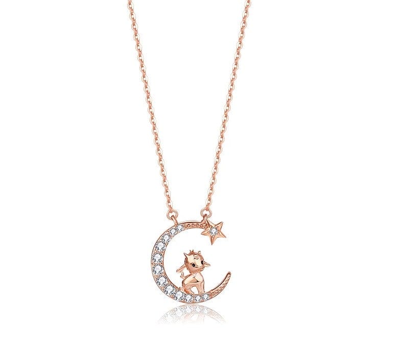 Zodiac Baby Animal Necklaces-Chinese Zodiac Cute Rose Gold Plated Sterling Silver、mySite、g9winljtr