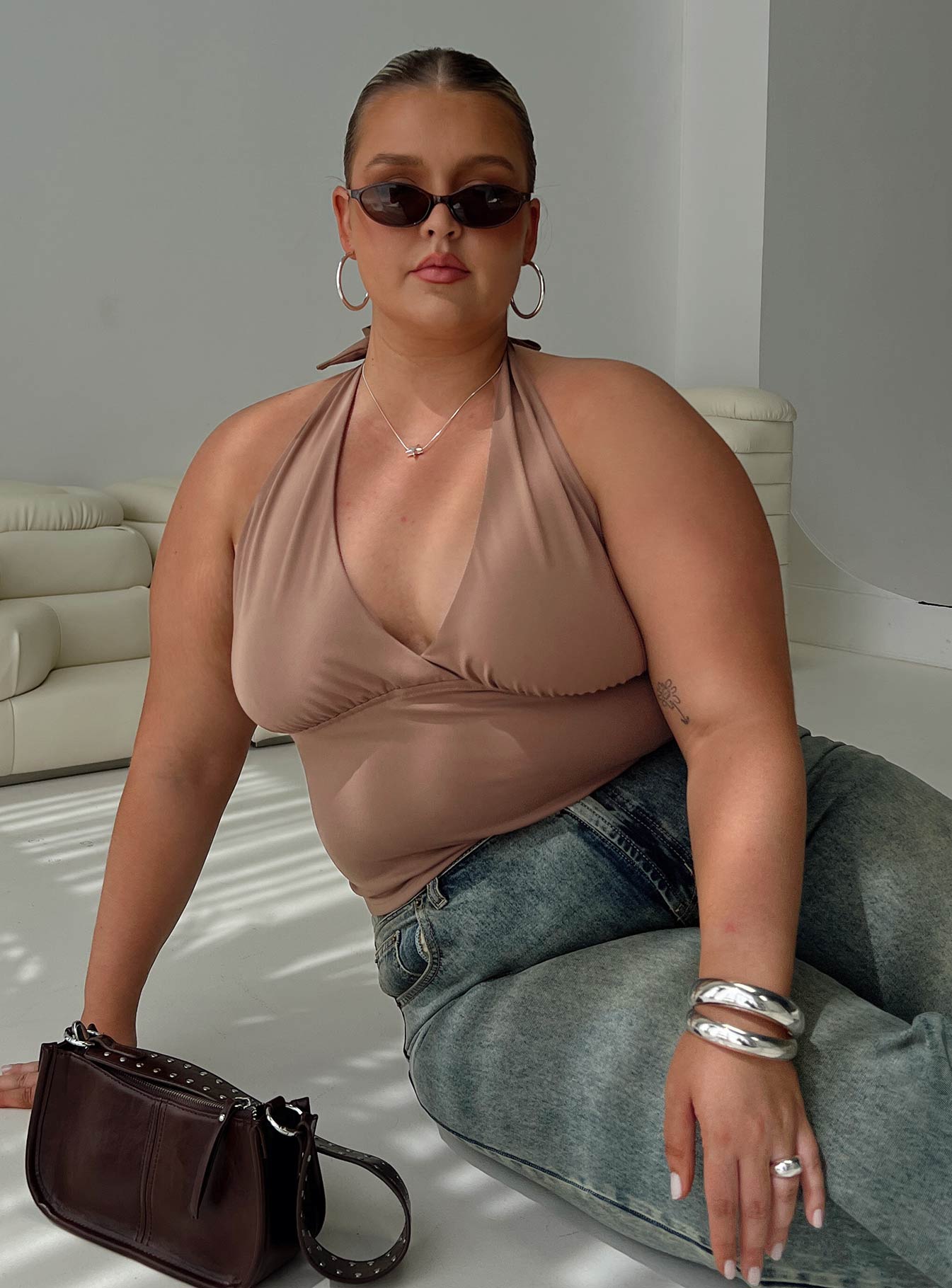 Whimsy Halter Top Chocolate Curve、mySite、solidvoid