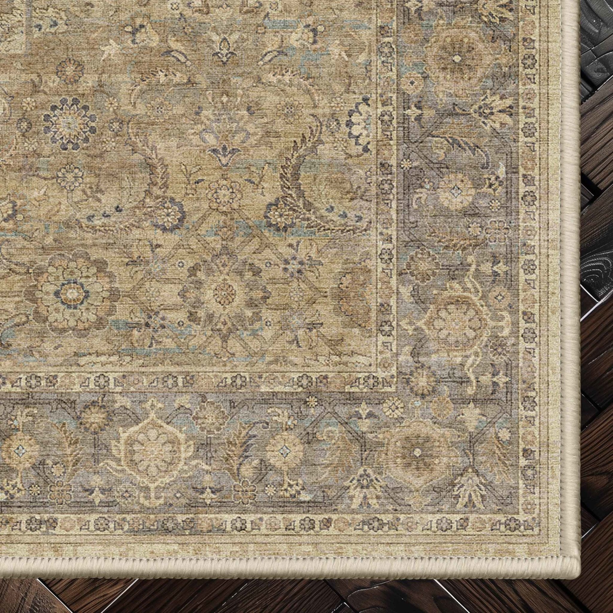 Zurich Floral Medallion Pattern Rug - Easy to Clean、mySite、gigharbornorthrealestate
