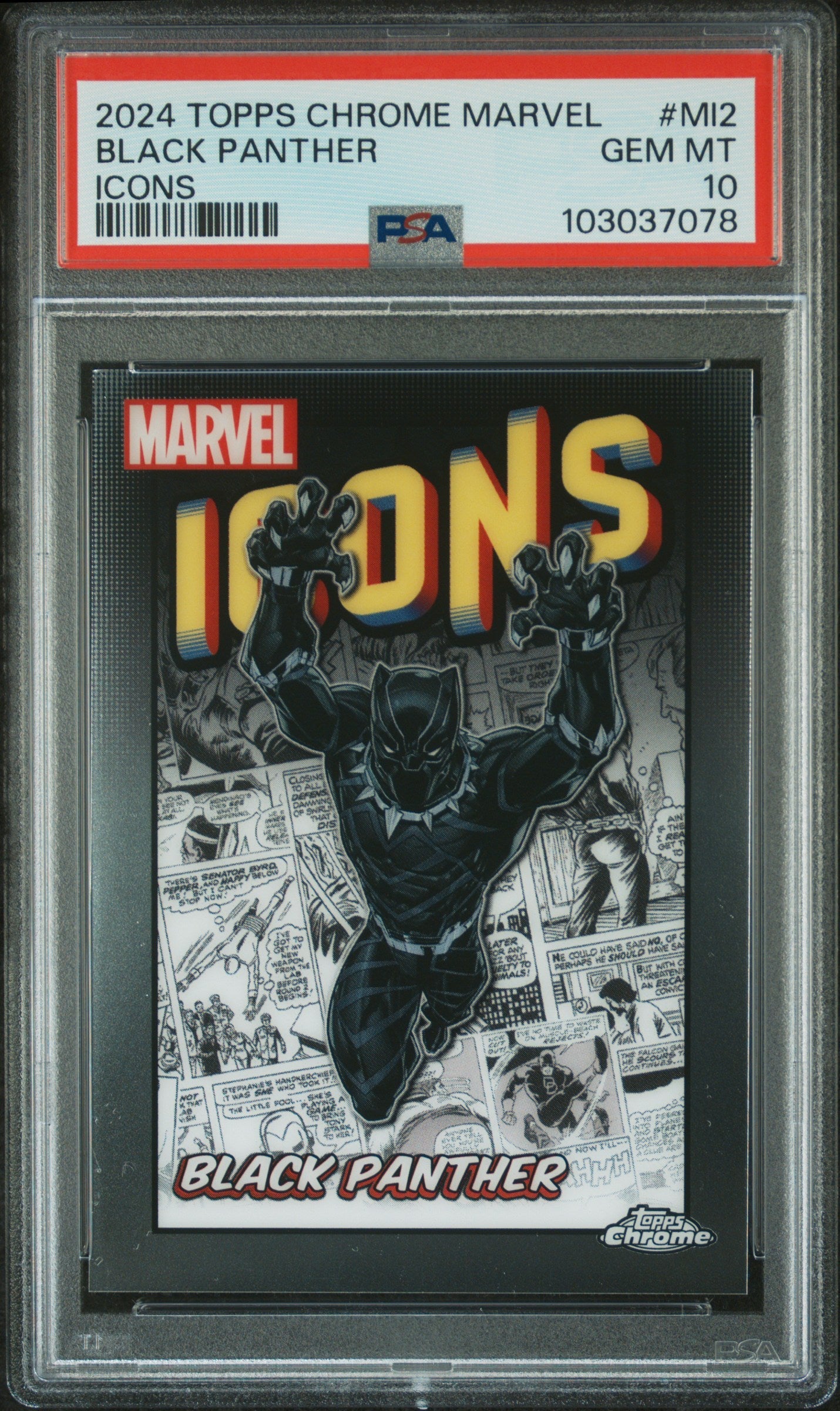 Black Panther #MI2 PSA 10 Topps Chrome Marvel Marvel Icons 2024、mySite、waistdrama