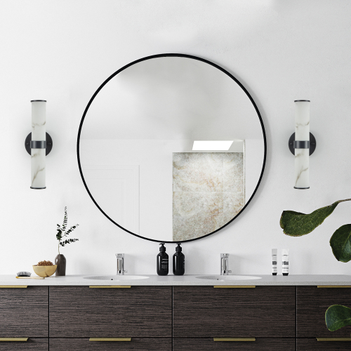 Golden and Elegant Resin Wall Sconce,Set of 2,Modern Vertical Light Fixture for Bathrooms, Hallways, and Bedrooms (Only Inoor)、、eastwooduniform