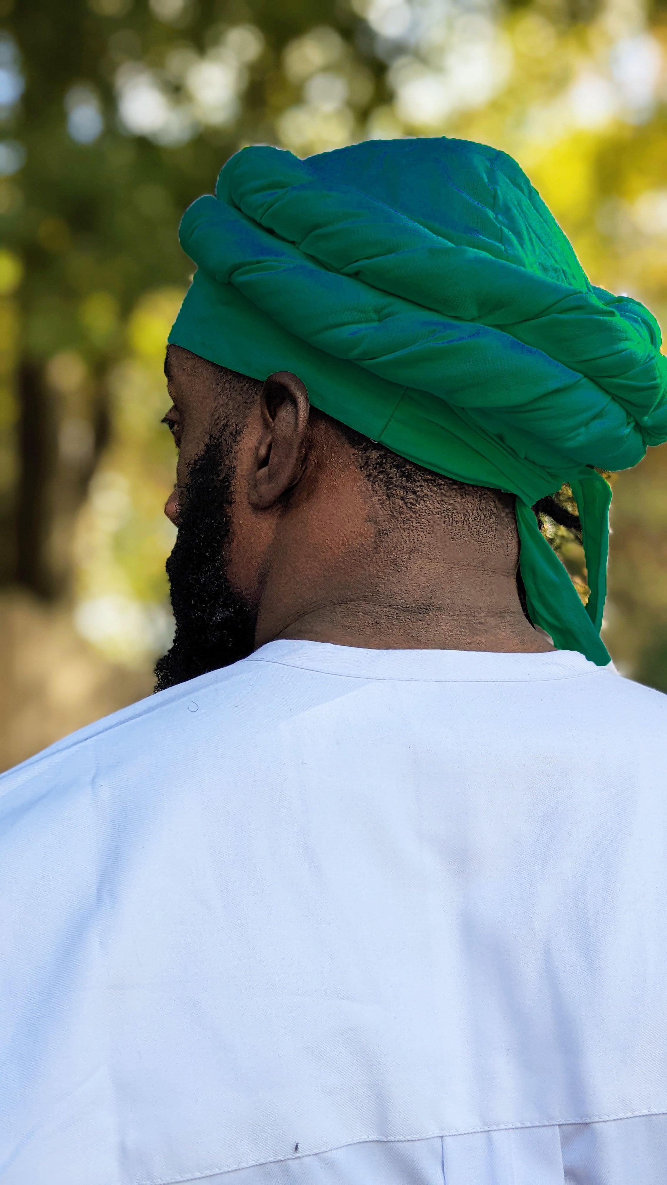 Dupsie's Danmaradi Pre-Wrapped Green Cotton Turban for Men DPHALMT4、mySite、solidvoid