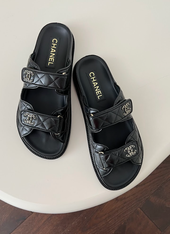 Chanel Leather Backless CC 'Dad' Sandals (Black)、mySite、garminoutage.com