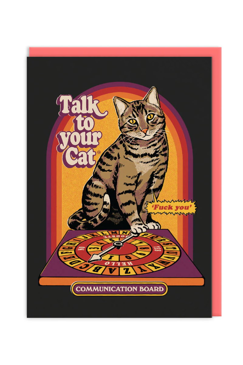 Talk To Your Cat Greeting Card、mySite、hinf8tx79