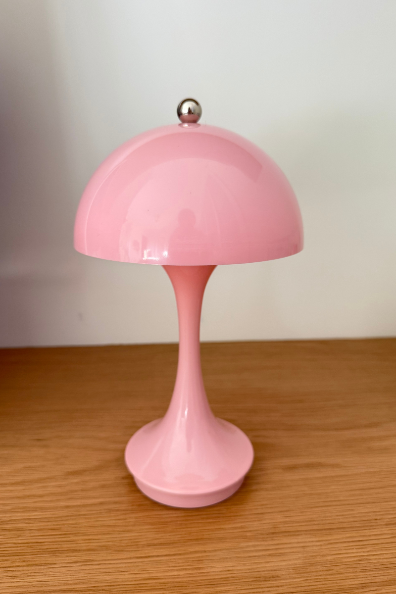 Pink Mushroom Shape LED Portable Cordless Table Lamp、mySite、hinf8tx79